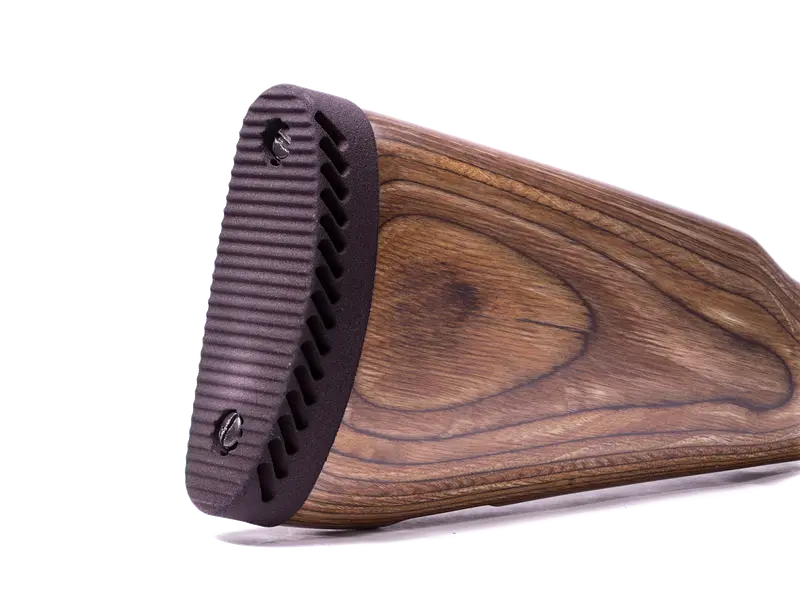 ak-47 butt pad one a palmetto state armory stock back angled view