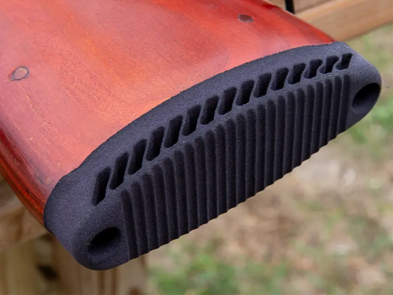 Butt pad perfectly aligned with Riley Defense stock