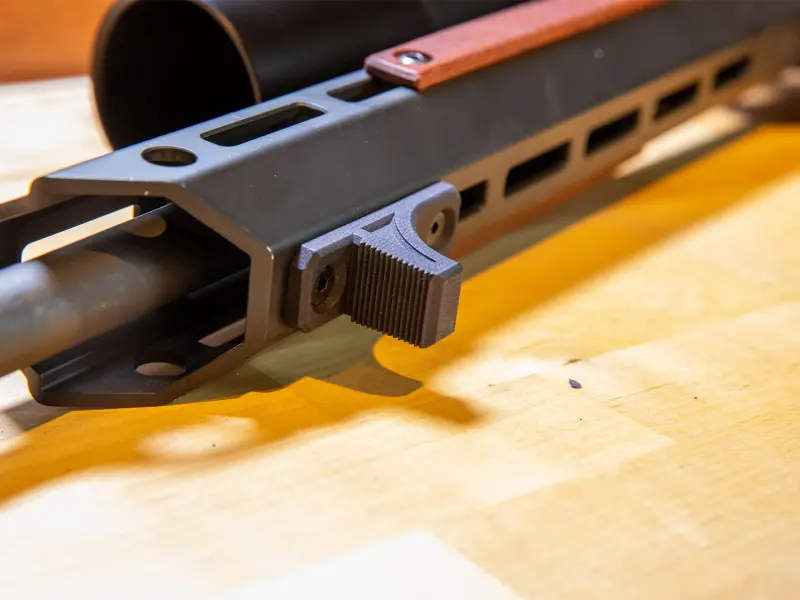 Barricade Stop shown from the side, highlighting its compact profile