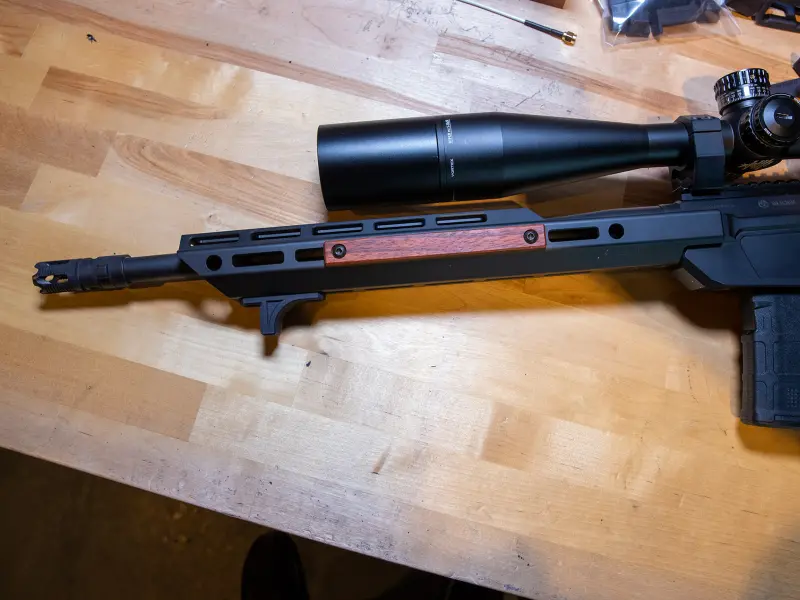 Barricade Stop on a rifle, ready for tactical use