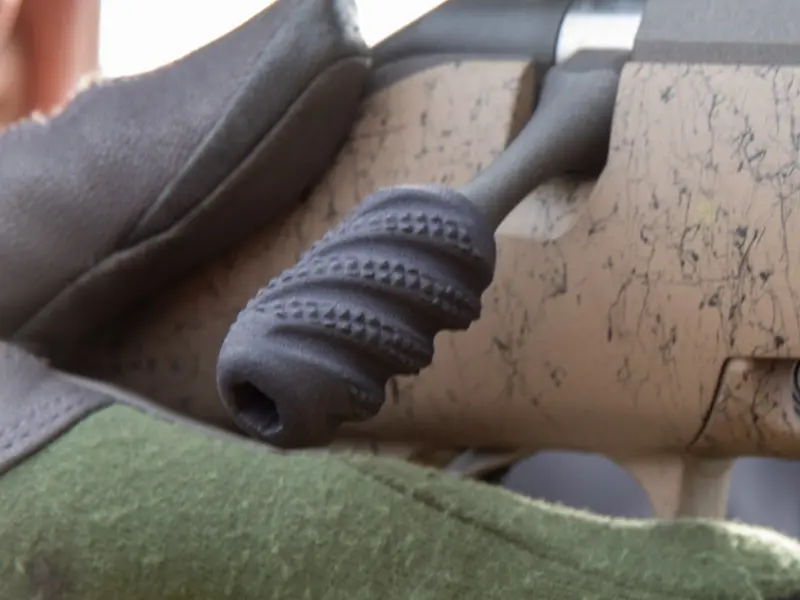 Side profile showing medium bolt knob proportions and balanced design