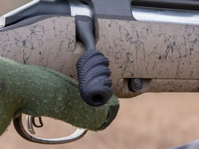 Close-up detail of knurled grip pattern optimized for medium size knob