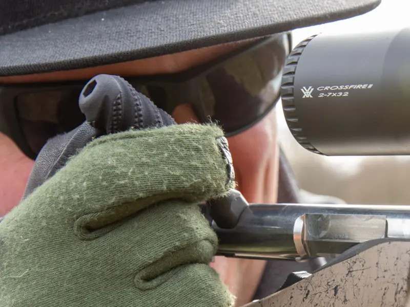 Medium bolt knob in field environment showing versatile application