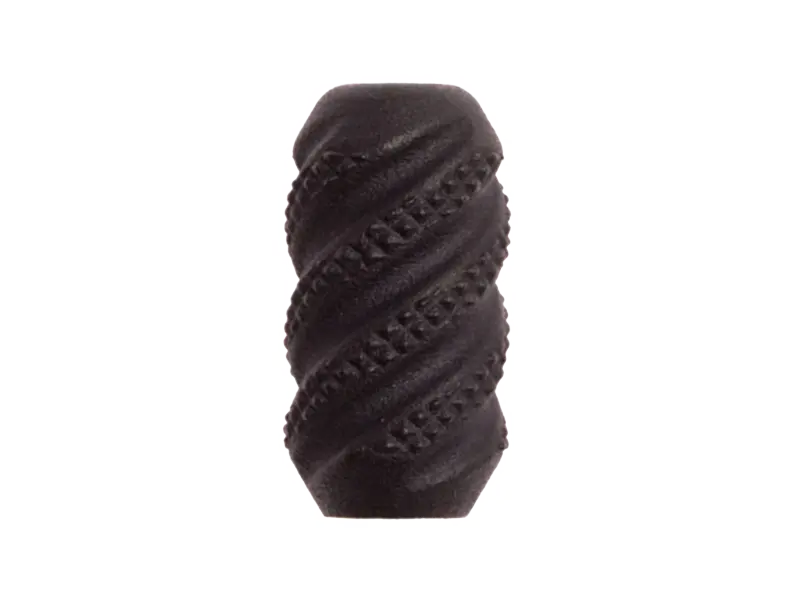 Medium bolt knob providing balanced size and grip on bolt action rifle