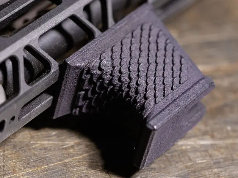 Close-up of scale texture on Hand Stop for secure grip