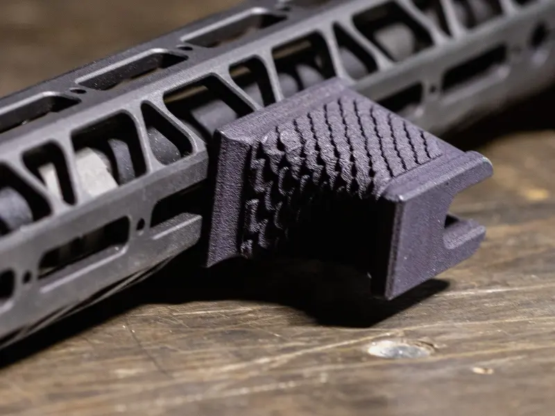 Underside showing M-LOK mounting hardware