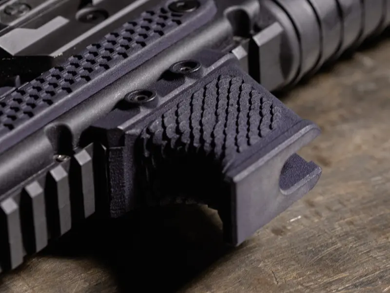 Close-up of scale texture on Hand Stop for secure grip