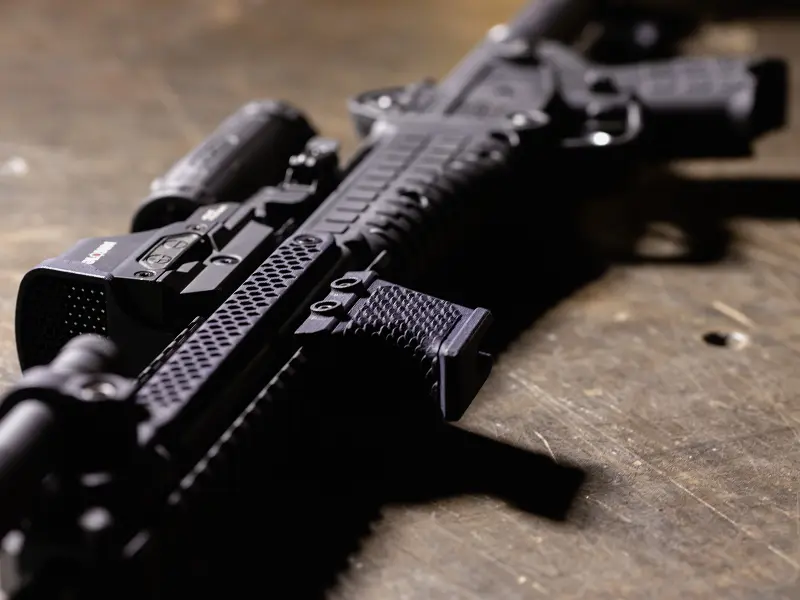 Lightweight profile of the Hand Stop on a modern sporting rifle