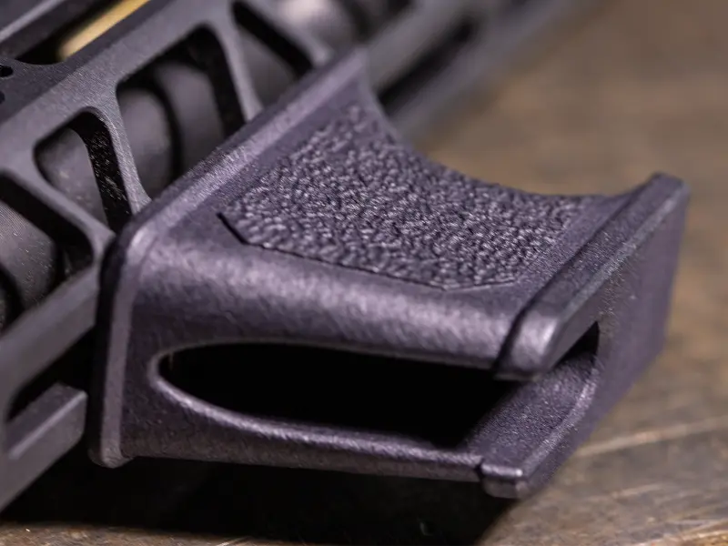Close-up of stipple texture on Hand Stop for secure grip