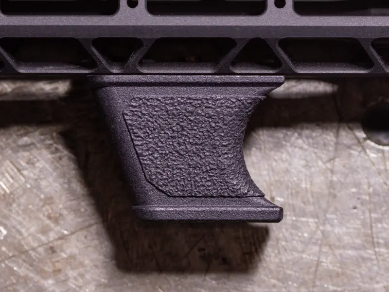 Side view showing compact size of Hand Stop