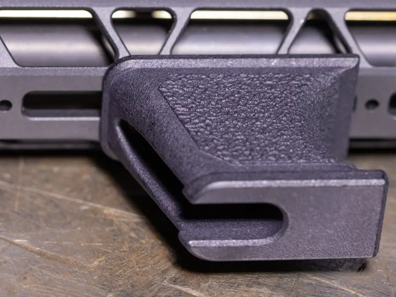 Underside showing M-LOK mounting hardware
