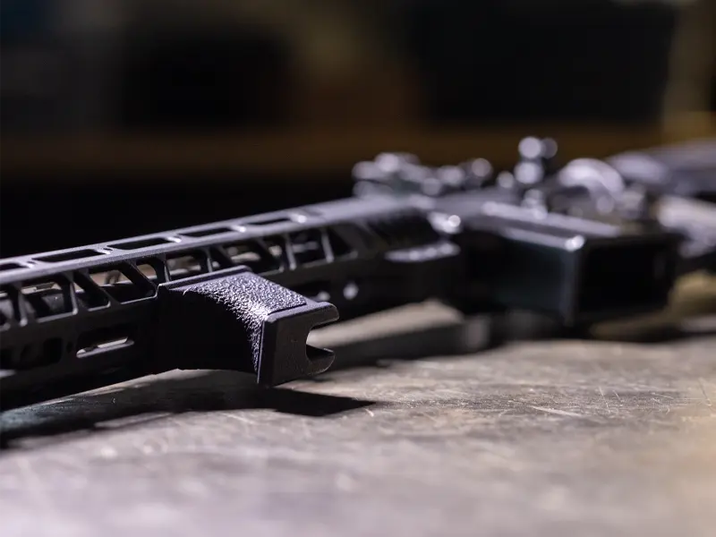 Underside view showing M-LOK mounting interface