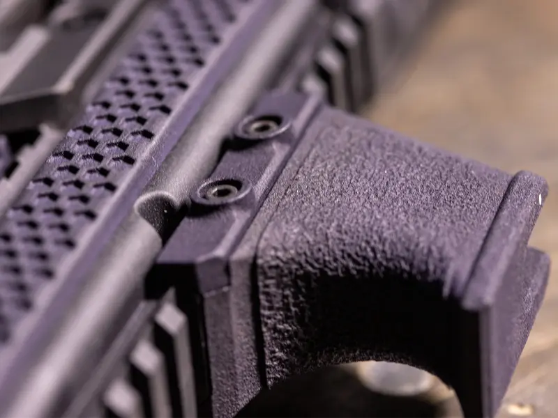 Underside showing Picatinny mounting hardware