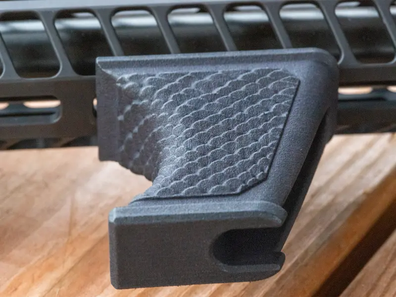 Underside view showing M-LOK mounting interface