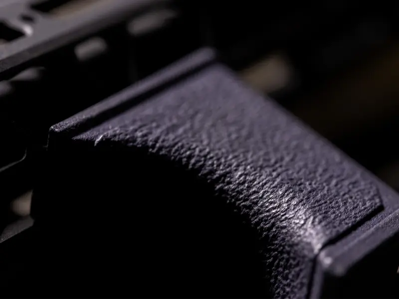 Close-up of stipple texture on Hand Stop for secure grip