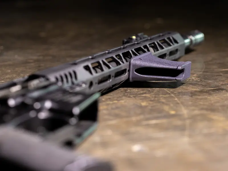 Underside view showing M-LOK mounting interface
