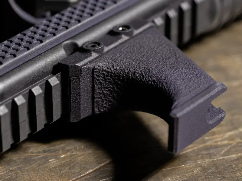 Close-up of stipple texture on Hand Stop for secure grip