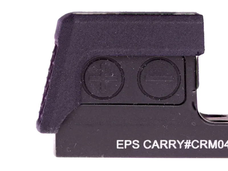 Lightweight KillFlash cover for Holosun EPS CARRY shown on scale