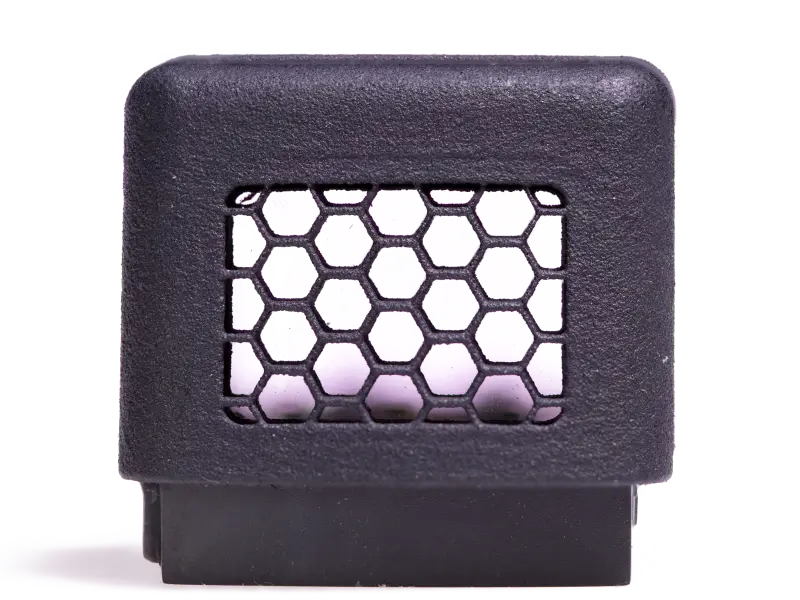 Close-up of KillFlash honeycomb pattern blocking sunlight on Holosun HE507K