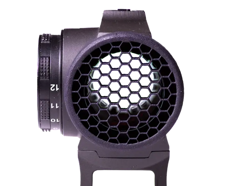 Close-up of honeycomb mesh on Kill Flash, showing anti-reflection design