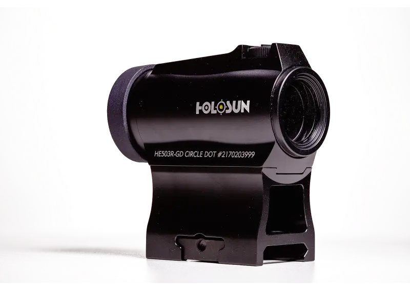 Custom fit for Holosun HS503R & HE503R-GD, shown in field use