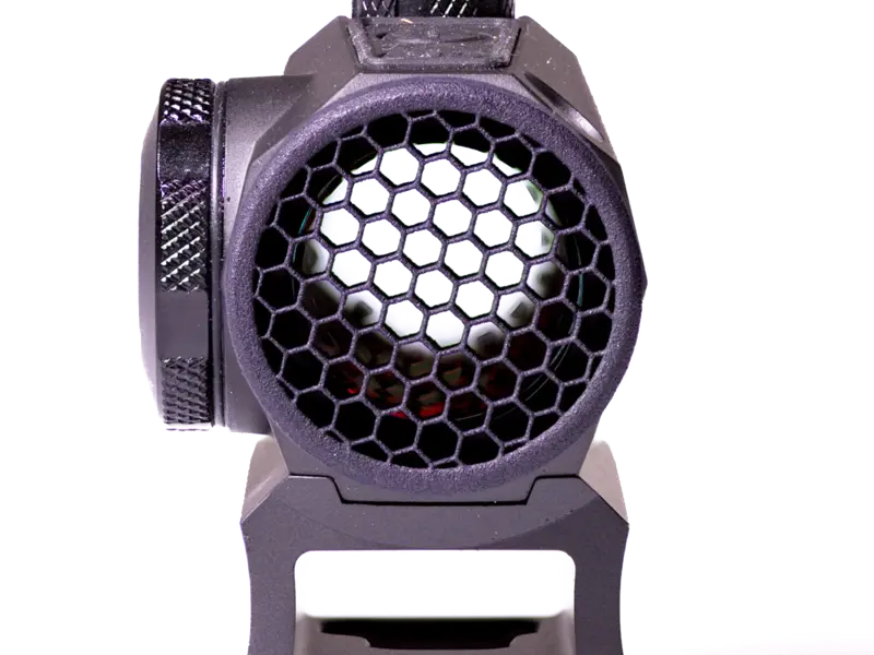 Close-up of honeycomb mesh on Kill Flash, showing anti-reflection design