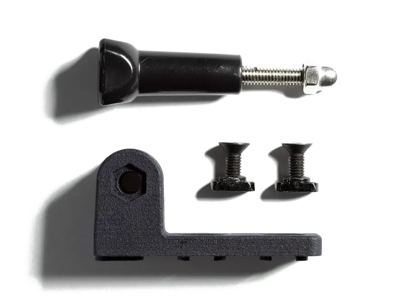 Side profile of the compact mount highlighting minimal footprint