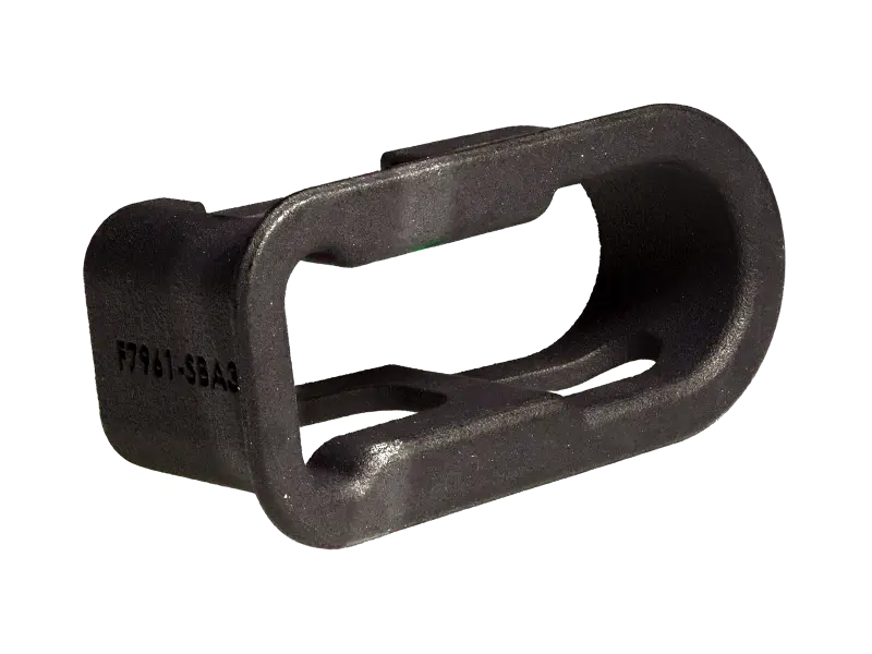 Multiple angles of SBA3 storage plug showing notched design that accommodates brace straps without interference